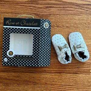 Rose et Chocolat, leather shoes, size 24-25 European